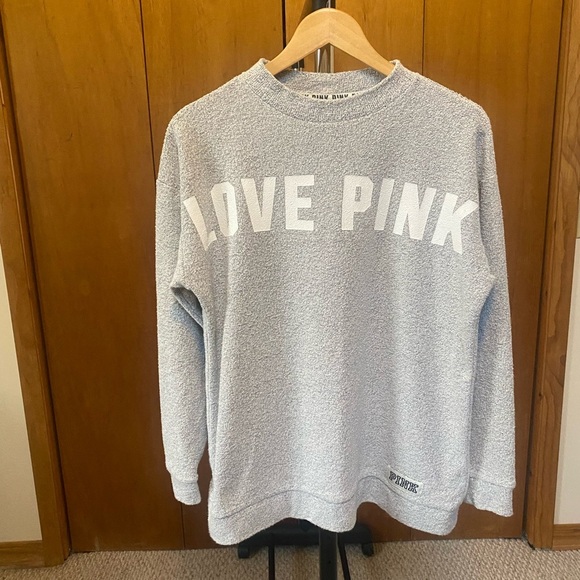 Victoria's Secret PINK Stadium Mock Neck Pullover Cozy Tunic XS - Picture 1 of 10